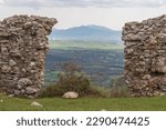 historic ruined castle wall with the Komotini Nimfea