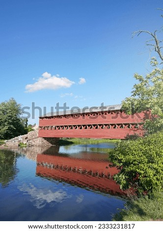 Historic Sachs covered bridge in Gettysburg , PA