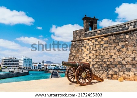 Historic San Gabriel Castle in Arrecife, Lanzarote, Canary Islands, Spain Foto stock © 