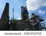 Historic Shaft Furnace Battery with 18 Rumford furnaces were built between 1871 and 1877. Ruedersdorf near Berlin, Germany