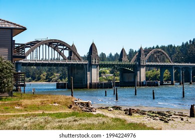 Historic Siuslaw Bridge In Lane County Oregon