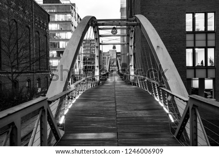 Similar – Speicherstadt Fußgängerbrücke