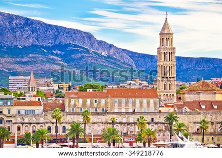 Historic Split architecture waterfront view, Dalmatia, Croatia