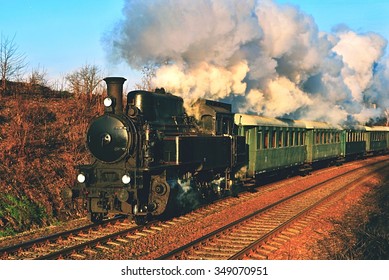 Historic steam train. Specially launched Czech old steam train trips and for traveling around the Czech Republic. - Powered by Shutterstock