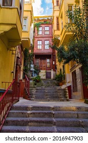 An historic stepped street in the Cihangir district of Beyoglu, Istanbul