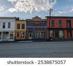 Historic Street Front, Small town America, Millersburg, Kentucky. Isolated image with no cars or people