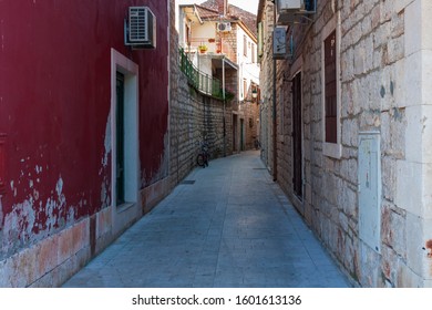 Historic Street Of Stari Grad On Hvar Island In Croatia