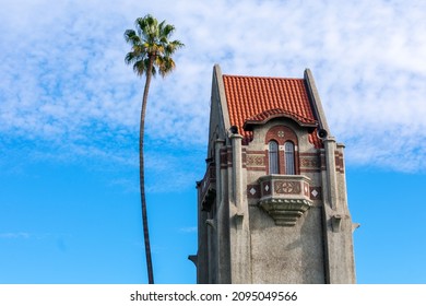 Historic Tower Hall Building On The Campus Of San Jose State University - San Jose, California, USA - 2021