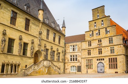 Historic town hall and weigh house on the market square of Osnabruck, Germany