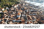 Historic town of Kotor with Bay of Kotor in, Montenegro