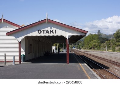 Historic Train Station In Otaki On The Kapiti Coast, New Zealand