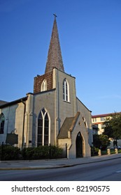 Historic Trinity Episcopal Church (1825) In St. Augustine, Florida