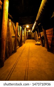 Historic Underground Mining Tunnel Of Diamond Mine In South Africa