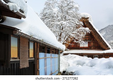 Historic Villages Of Shirakawa-go And Gokayama Winter, Travel Landmark In Japan