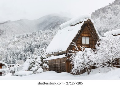 Historic Villages Of Shirakawa-go And Gokayama Winter, Travel Landmark In Japan