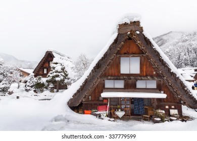 Historic Villages Of Shirakawa-go And Gokayama Winter, Travel Landmark In Japan