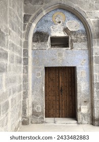 Historic Wooden Church Door, Entrance.