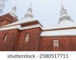 Historic wooden former Lemko Greek-Catholic church in Mochnaczka from 1846.