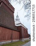 Historic wooden former Lemko Greek-Catholic church in Mochnaczka from 1846.