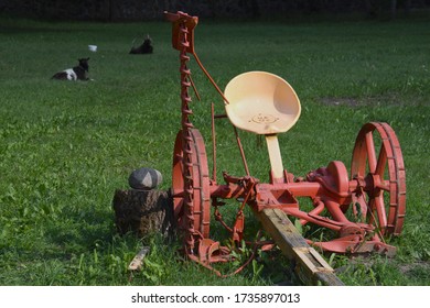 Historical agriculture horse power tools in manor park and goats