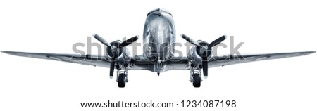 historical aircraft isolated against a white background