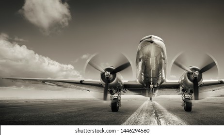 historical aircraft on a runway - Powered by Shutterstock