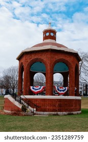 Historical Bandstand in Marine park Boston MA USA