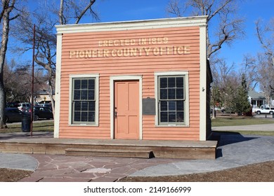 Historical Building Of The Pioneer County Office In Old Colorado City. 