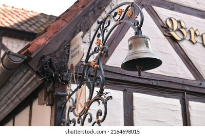 Historical Buildings With Bavarian Architecture Style Inside The City Walls Of Nuremberg. Landmarks Of Bavaria, Germany.