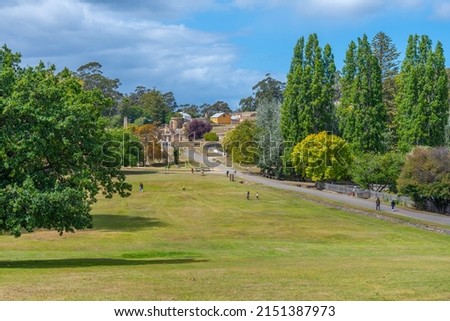 Historical buildings at Port Arthur Historic site in Tasmania, Australia