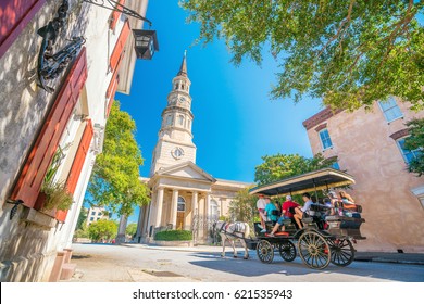 Historical downtown area of  Charleston, South Carolina, USA 