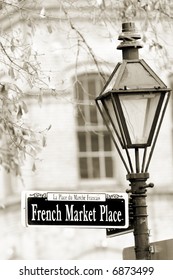 Historical French Market In New Orleans In French Quarter