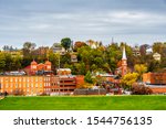 Historical Galena Town view at Autumn in Illinois of USA