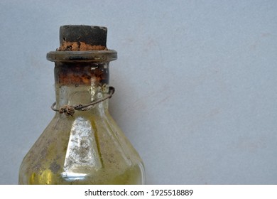 Historical Medicine Bottle With A Cork Stopper 