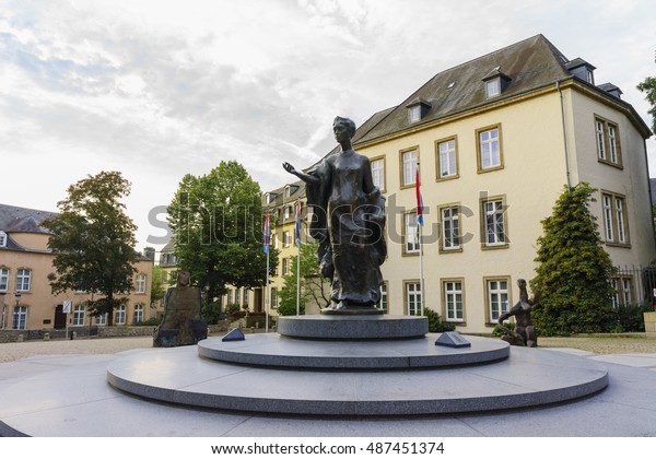 The historical Monument of Grand-Duchess\
Charlotte, Luxembourg