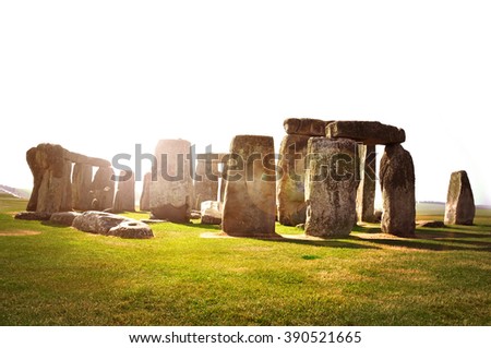 Historical monument Stonehenge in the evening sun