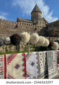 historical monuments of Georgia - Mtskheta, Jvari Monastery in summer