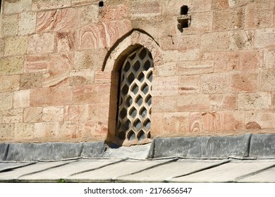 Historical Mosque Window And Colorful Stones In Beypazari, Ankara, Turkey.