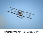 Historical plane Sopwith 1½ Strutter replica in flight