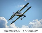 Historical plane Sopwith 1½ Strutter replica in flight