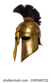 Historical Replica Spartan Warrior Helmet on a white background