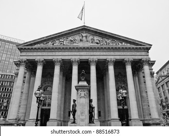 The Historical Royal Stock Exchange Building, London, UK