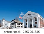 Historical Sudbury town center MA USA