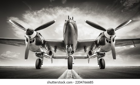 Historical Warbird On A Runway