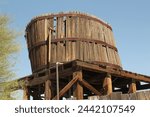 Historical Water Tower At Lost Dutchman Mine Arizona