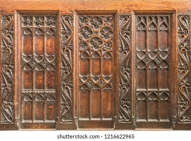 Historical Wood Panel Carving
