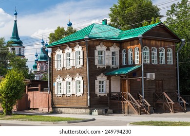 Historical Wooden House In Irkutsk, Russia