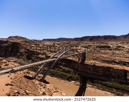 Similar – Image, Stock Photo Hite Crossing Bridge over the Colorado River, USA