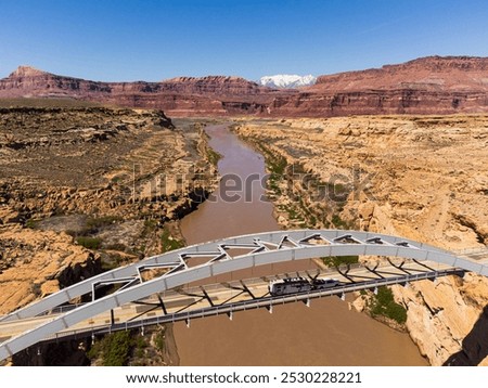 Image, Stock Photo Hite Crossing Bridge over the Colorado River, USA
