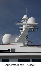 Hi-tech Antenna Array On Very Upmarket Motor Yacht